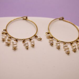 PENDIENTES CHAMBALA PERLA